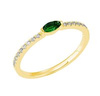 Anello Donna in Oro giallo Smeraldi+Diamanti AN-4024-16-SMERALDO